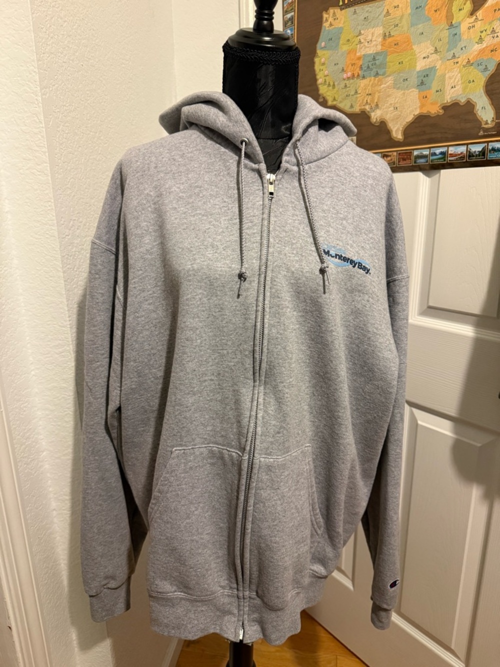 CSUMB XL men's grey champion zip up hoodie